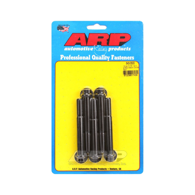 Set de șuruburi și piulițe universale ARP 7/16-14 – Black Oxyde, 12 capete, x5 - ARP-643-3500 - 643-3500 - 3666618193687